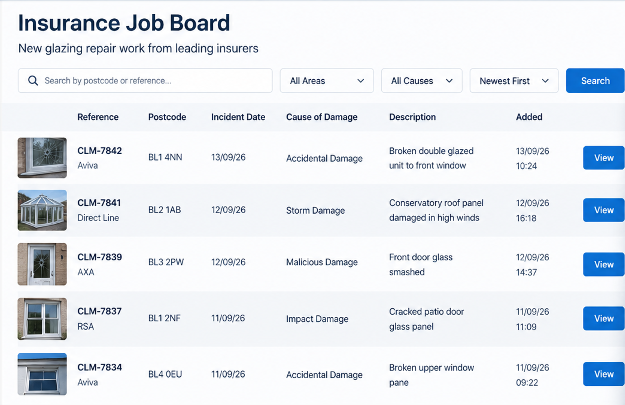 Glass Ops insurance job board